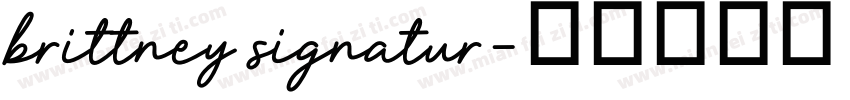 brittney signatur字体转换